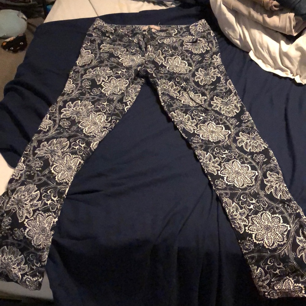 Floral jeans